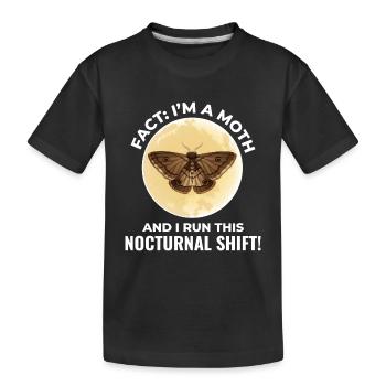 Motte nachtaktives Tier Insektensammler Entomologie - Kinder Premium Bio T-Shirt - Schwarz - Vorne