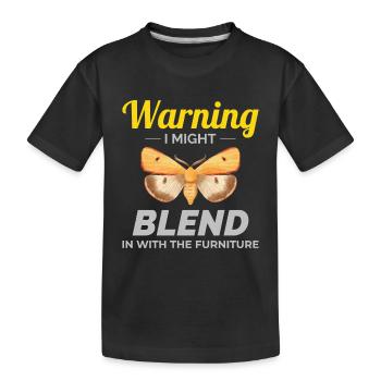 Motte nachtaktives Tier Insektensammler Entomologie - Kinder Premium Bio T-Shirt - Schwarz - Vorne