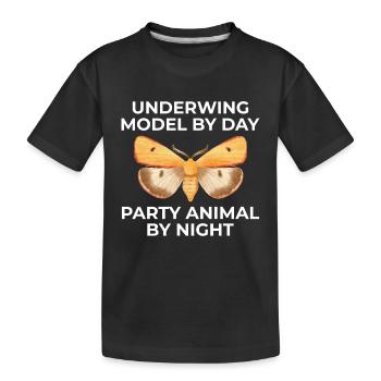 Motte nachtaktives Tier Insektensammler Entomologie - Kinder Premium Bio T-Shirt - Schwarz - Vorne