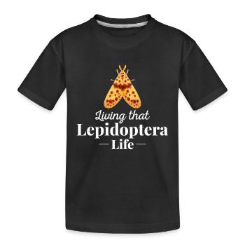 Motte nachtaktives Tier Insektensammler Entomologie - Kinder Premium Bio T-Shirt - Schwarz - Vorne