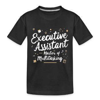 Assistent der Geschäftsführung Inspirierendes Zita - Kinder Premium Bio T-Shirt - Schwarz - Vorne