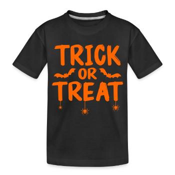 Des bonbons ou des bâtons - T-shirt bio Premium Enfant - noir - Devant