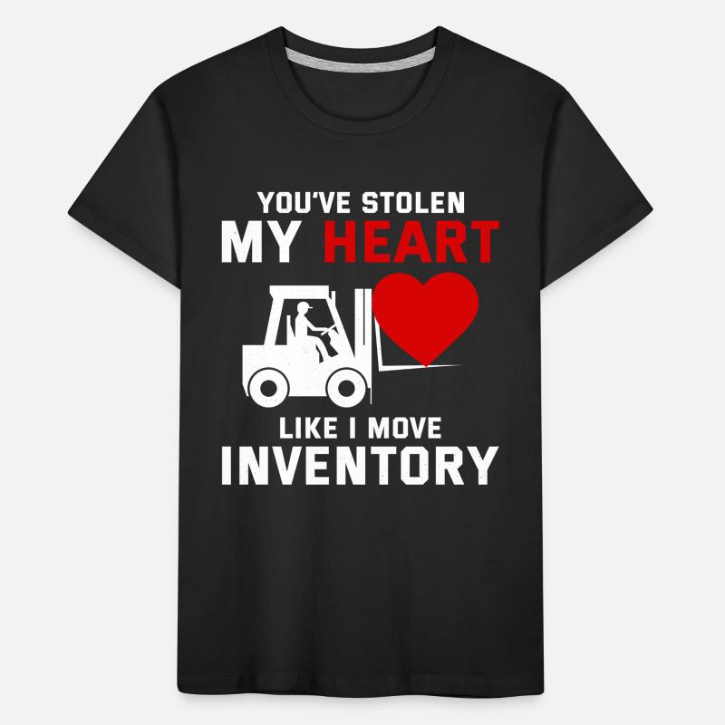 Forklift Operator Driver Valentine’s Day Funny Kids' Premium Organic T-Shirt