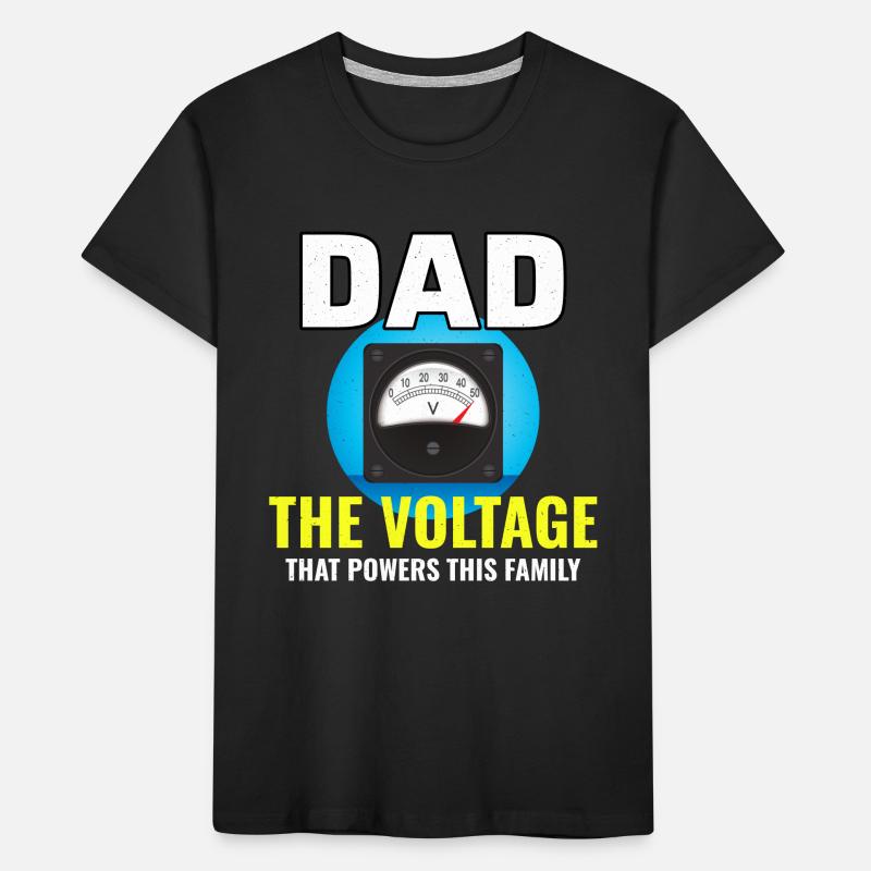 Electrician Dad Electrical Technician Engineer Kids' Premium Organic T-Shirt