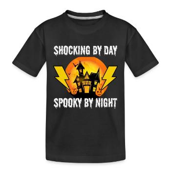 Électricien Halloween : Choquant le jour - T-shirt bio Premium Enfant - noir - Devant