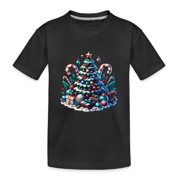Arbre de Noël - T-shirt bio Premium Enfant - noir - Devant