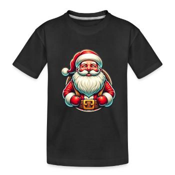 Noël Père Noël Père Noël Cadeau Noël - T-shirt bio Premium Enfant - noir - Devant
