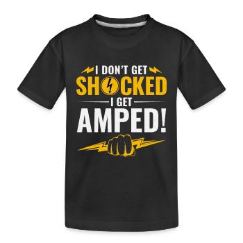 Lineman Verstärkt Schock Humor Brave Spannung Arbeit - Kinder Premium Bio T-Shirt - Schwarz - Vorne