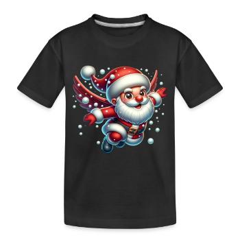 Santa Claus Snowballs - Kids' Premium Organic T-Shirt - black - Front