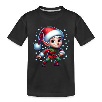 Eleven Snowballs Christmas - Kids' Premium Organic T-Shirt - black - Front
