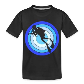 Dive - Kids' Premium Organic T-Shirt - black - Front