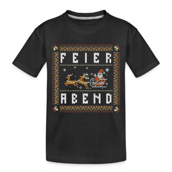 Feierabend Lustiger Weihnachtsspruch - Kinder Premium Bio T-Shirt - Schwarz - Vorne