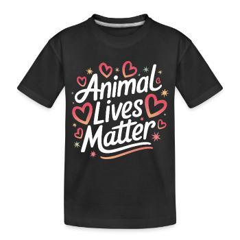 Vegetarian Vegan Veggie Vegetarian - Kids' Premium Organic T-Shirt - black - Front