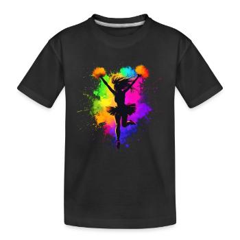 pom-pom girl colorée pom-pom girl - T-shirt bio Premium Enfant - noir - Devant