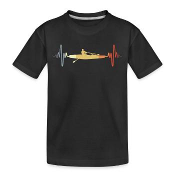 Croquis de bateau à rames vintage - T-shirt bio Premium Enfant - noir - Devant