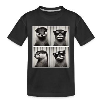 Loutre décontractée avec des lunettes de soleil – Cool & Funny - T-shirt bio Premium Enfant - noir - Devant