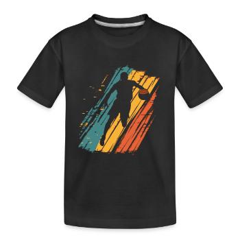 Basket-ball Basketteur Vintage - T-shirt bio Premium Enfant - noir - Devant