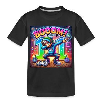 Gaming Dab Shirt 11 – Birthday Motif for Gamers - Kids' Premium Organic T-Shirt - black - Front