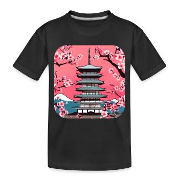 Asie Vacances Temple Relax - T-shirt bio Premium Enfant - noir - Devant
