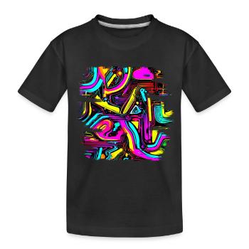 Neon Design abstrait UV Maison Style - T-shirt bio Premium Enfant - noir - Devant