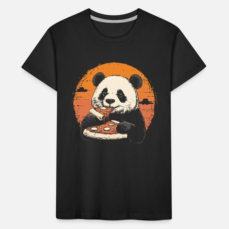 Panda eats pizza Kids' Premium Organic T-Shirt