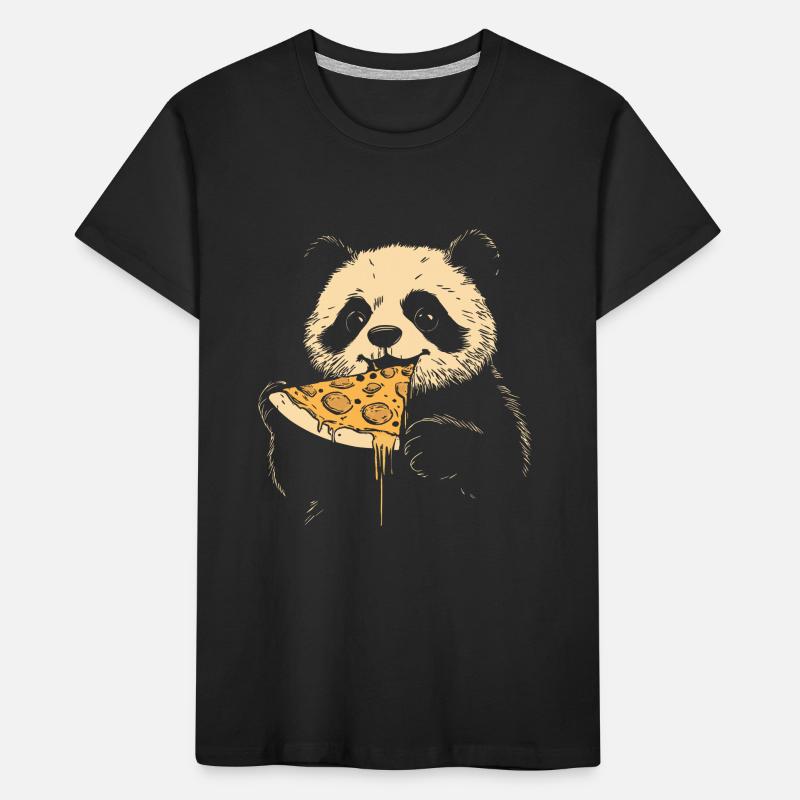 Panda eats pizza Kids' Premium Organic T-Shirt
