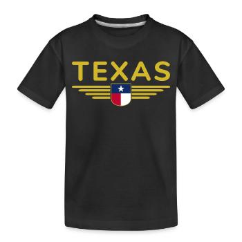 Texas Fan T-Shirt – Lone Star Style - Kids' Premium Organic T-Shirt - black - Front