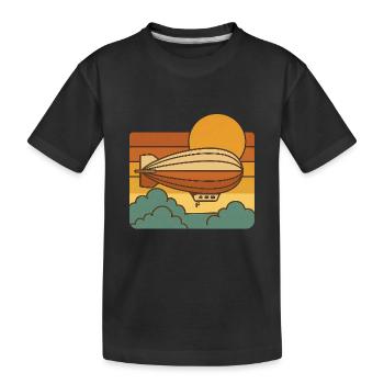 Sky Drift – Vintage Zeppelin Journey - Kinder Premium Bio T-Shirt - Schwarz - Vorne
