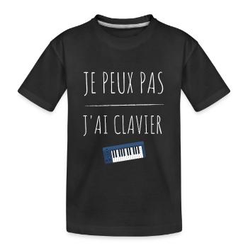 Je peux pas j'ai clavier - T-shirt bio Premium Enfant - noir - Devant