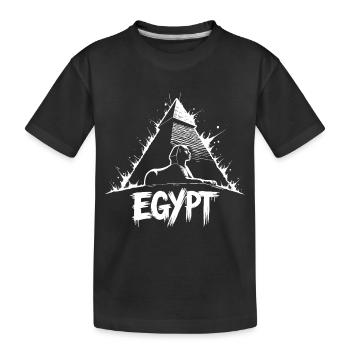Pyramide du Sphinx d’Égypte - T-shirt bio Premium Enfant - noir - Devant