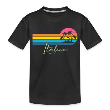 Italy - Kids' Premium Organic T-Shirt - black - Front