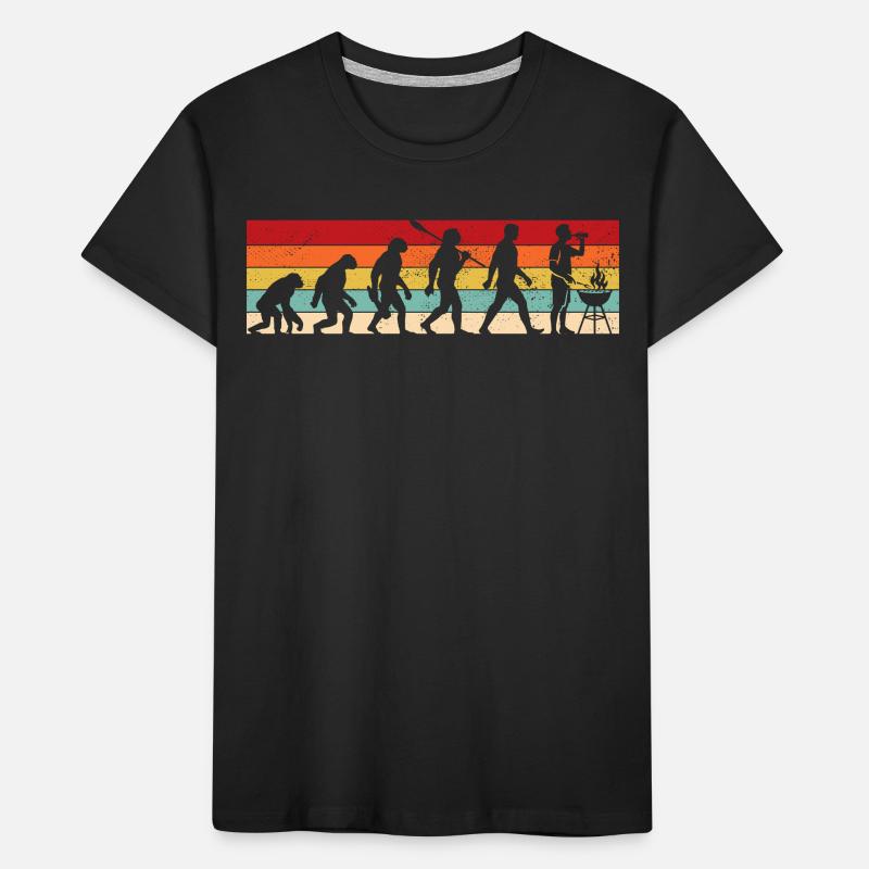 Vintage Evolution - Grillades - Maître du gril T-shirt bio Premium Enfant