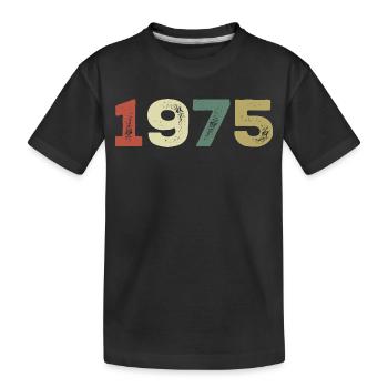 1975 Born 1975 - Kids' Premium Organic T-Shirt - black - Front