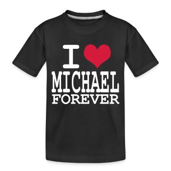 j'aime michael toujours - T-shirt bio Premium Enfant - noir - Devant