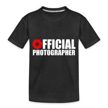 Photographe officiel - T-shirt bio Premium Enfant - noir - Devant