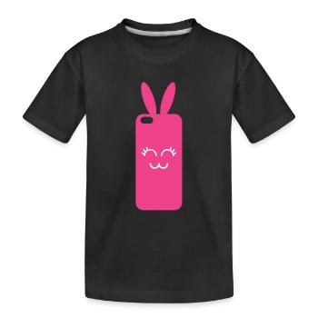 Pink Rabbit Phone Graphic - T-shirt bio Premium Enfant - noir - Devant