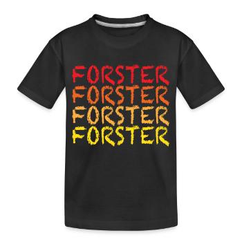 Forster Geschenk T Shirt - Kinder Premium Bio T-Shirt - Schwarz - Vorne