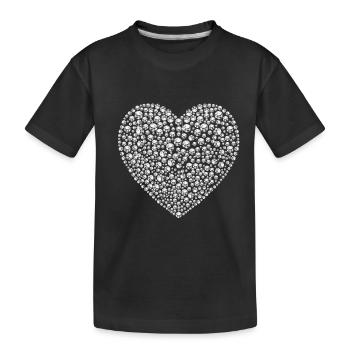 coeur diamant - T-shirt bio Premium Enfant - noir - Devant