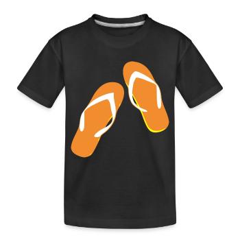 beach strand summer sommer vacation urlaub301 - Kinder Premium Bio T-Shirt - Schwarz - Vorne
