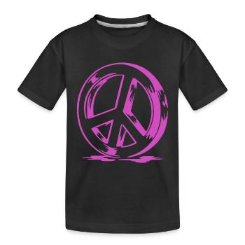 Peace and Love - T-shirt bio Premium Enfant - noir - Devant