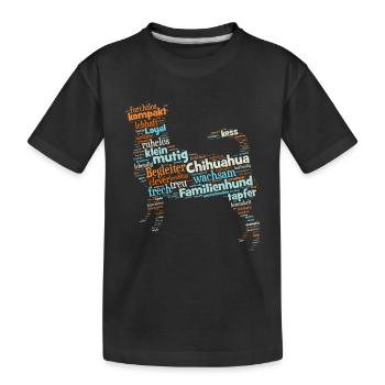 caractéristiques des nuages Chihuahua mots - T-shirt bio Premium Enfant - noir - Devant