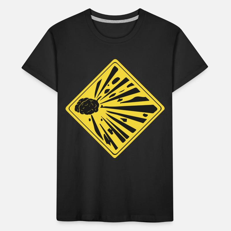 Mind Explosion Brain Brain Icon Icon Warning Kids' Premium Organic T-Shirt