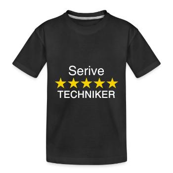 Service Techniker weiss - Kinder Premium Bio T-Shirt - Schwarz - Vorne