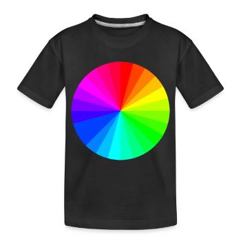 la roue de couleur - T-shirt bio Premium Enfant - noir - Devant