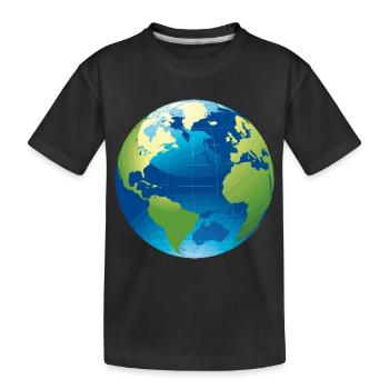 Globe - globe - Kids' Premium Organic T-Shirt - black - Front