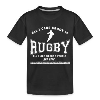Rugby vétéran joueur de rugby cadeau - T-shirt bio Premium Enfant - noir - Devant