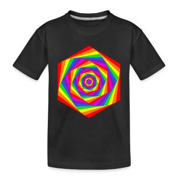 arc en ciel Hexagone - T-shirt bio Premium Enfant - noir - Devant