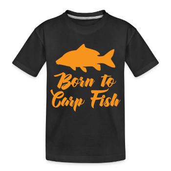 Pêche - Pêche - Carpe - Cadeau - T-shirt bio Premium Enfant - noir - Devant