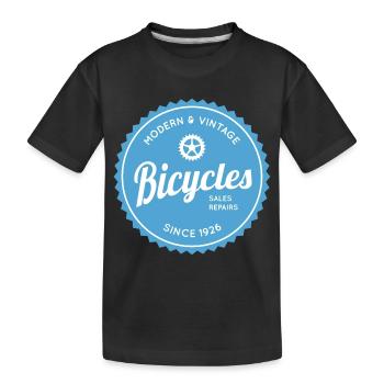 Modern and vintage bicycles - Kids' Premium Organic T-Shirt - black - Front