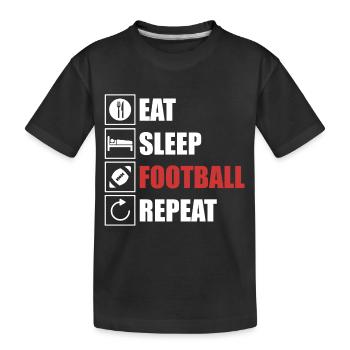Football américain - T-shirt bio Premium Enfant - noir - Devant